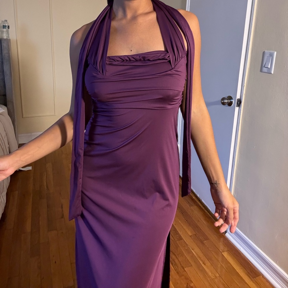 Purple long dress